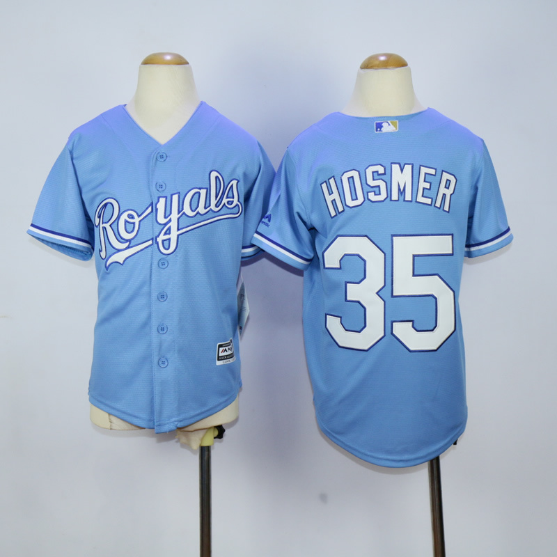 Youth Kansas City Royals #35 Hosmer Light Blue MLB Jerseys->->Youth Jersey